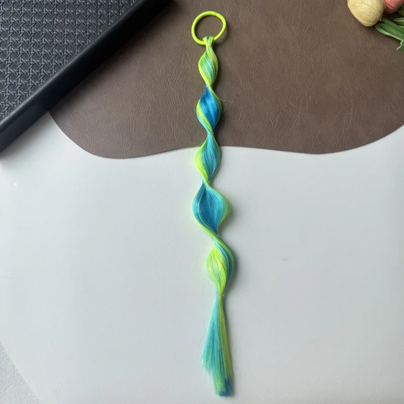 2026 Neue Kinder Spiral-Twist-Perücke Haarband mit langem Quastenschwanz Elastisches Haarband Mädchen Hip-Hop Party Halloween Haaraccessoires – Detail 23