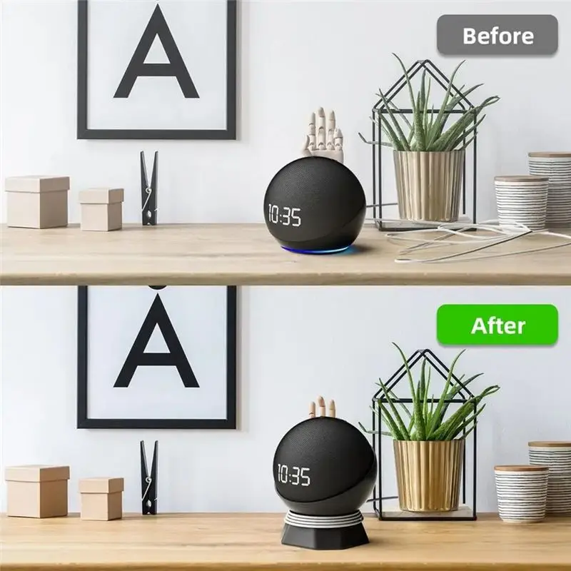 A31T Universal Speaker Desktop Liquid Silicone Base for Echo Dot5/Dot4 Anti-Scratch Bracket Black