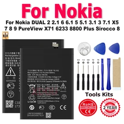 XDOU BP-6M BP-6X HE319 HE328 Battery For Nokia DUAL 2 2.1 6 6.1 5 5.1 3.1 3 7.1 X5 7 8 9 PureView X71 6233 8800 Plus Sirocco 8