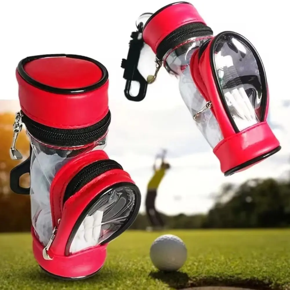 

Portable Golf Ball Waist Pack Can Hold 3 Balls Mini Golf Ball Storage Bag PU Material Waterproof Golf Waist Pouch Golf Training