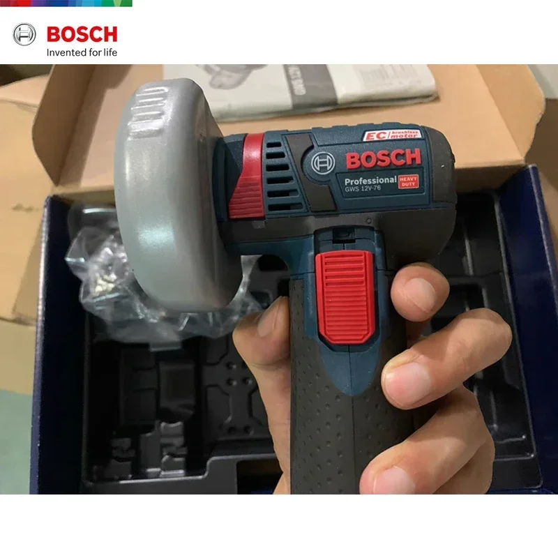 BOSCH Mini Cordless Angle Grinder GWS 12V-76 Rechargeable Metal Plastic Wood Cutting Machine Woodworking Power Tools GWS12V-76