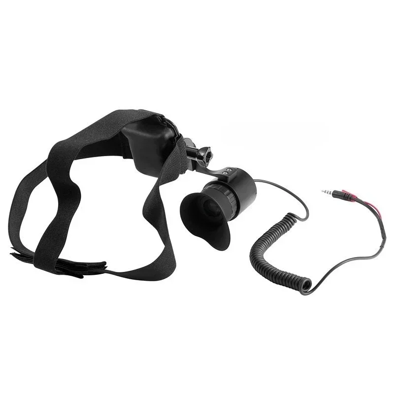 Large screen monocular security head-mounted display supports brightness diopter adjustment 14 times eyepiece