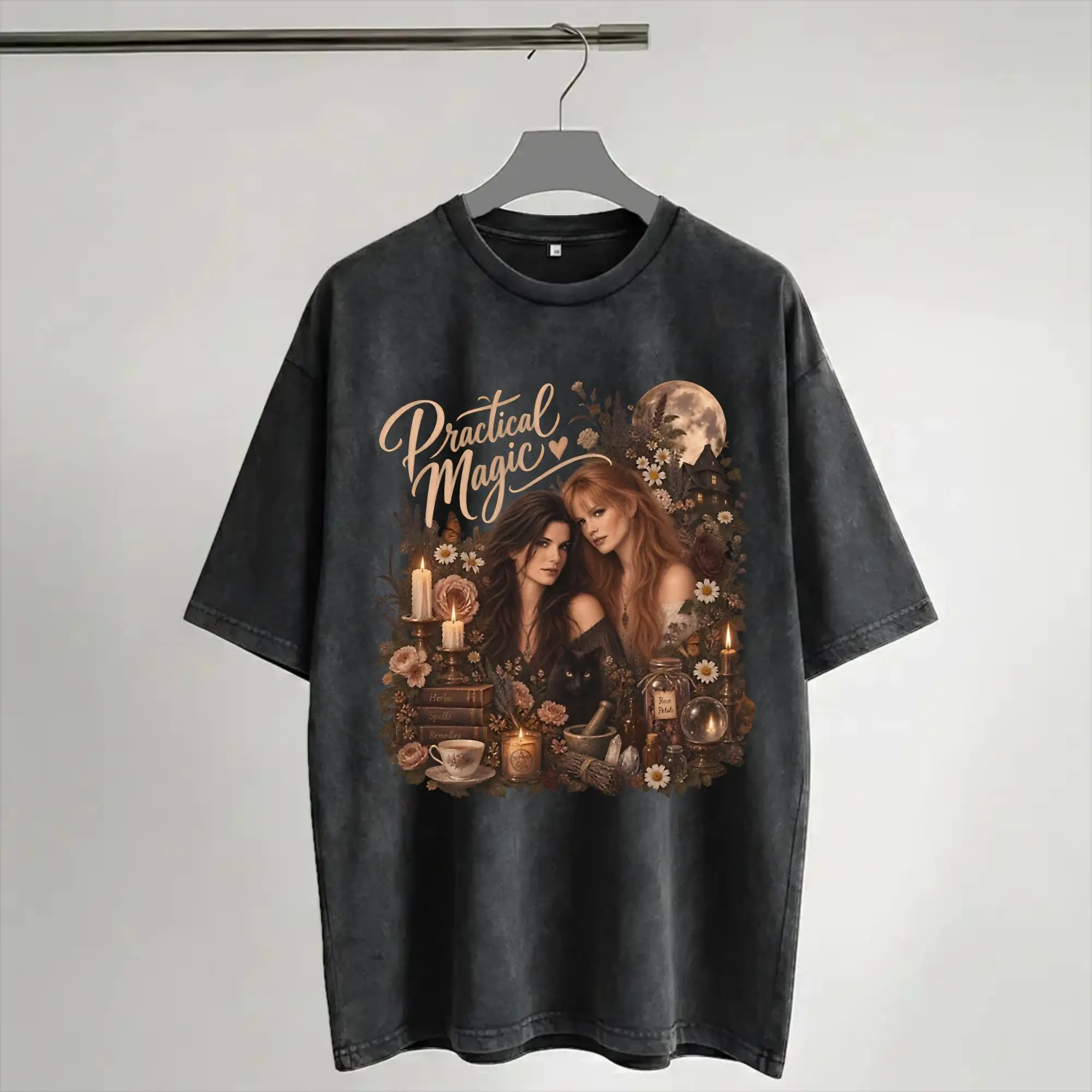 Summer Practical Magic 2 Witchcraft Sisterhood Witchy Aesthetic Washed T Shirts Accessories Oversize T-Shirts