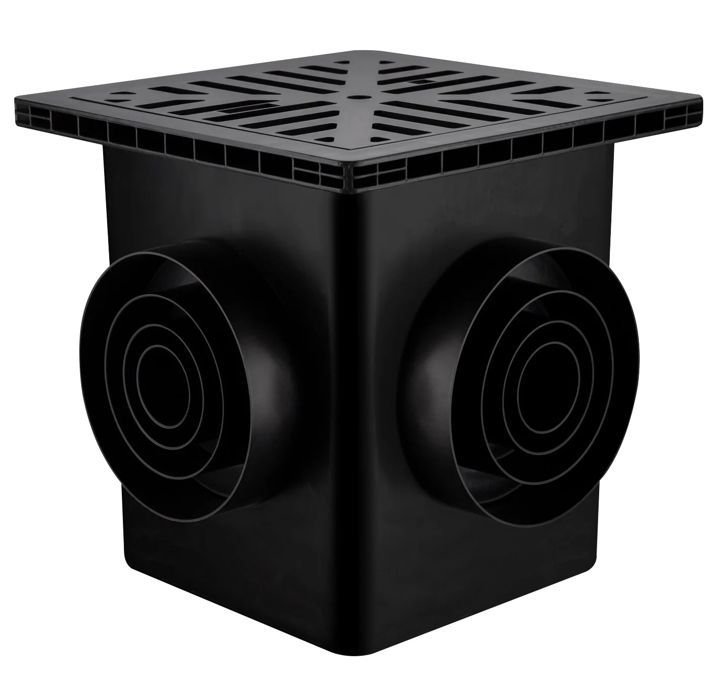 12-Inch plastic kit with debris basket filter for outdoor fishing pond drainage in 4 different sizes