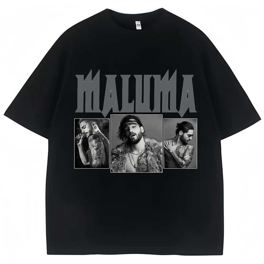 Vintage Rapper MALUMA Graphic Print T Shirt Men Women Hip Hop Harajuku T-shirt Fashion Oversized Cotton Casual Tees Streetwear