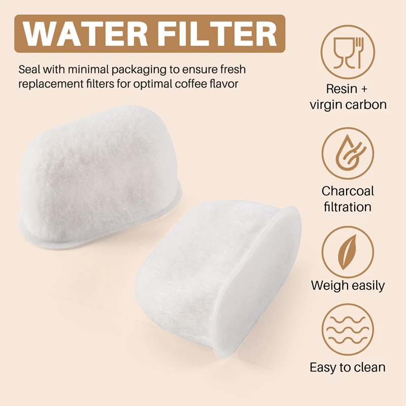 6 pacotes para filtros de água compatíveis com Breville BWF100 adequados para filtros de água para máquinas de café expresso Breville