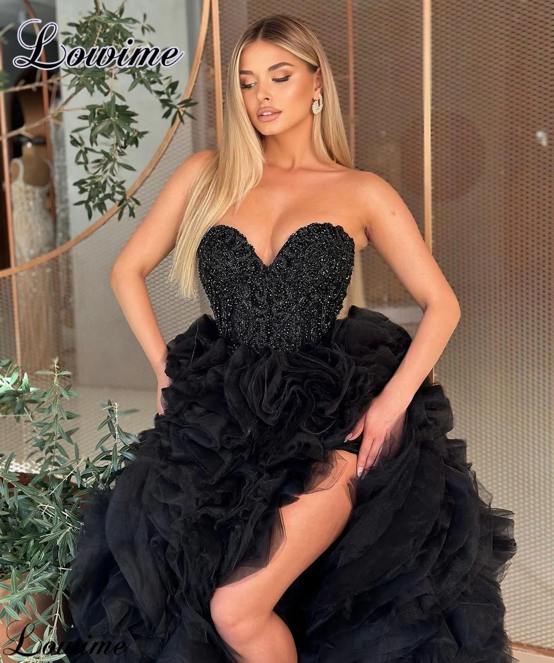 Luxury Black Celebrity Dresses 2023 Sweetheart Beaded Red Carpet Runway Dresses Vestidos De Gala Fashion Evening Dresses Custom