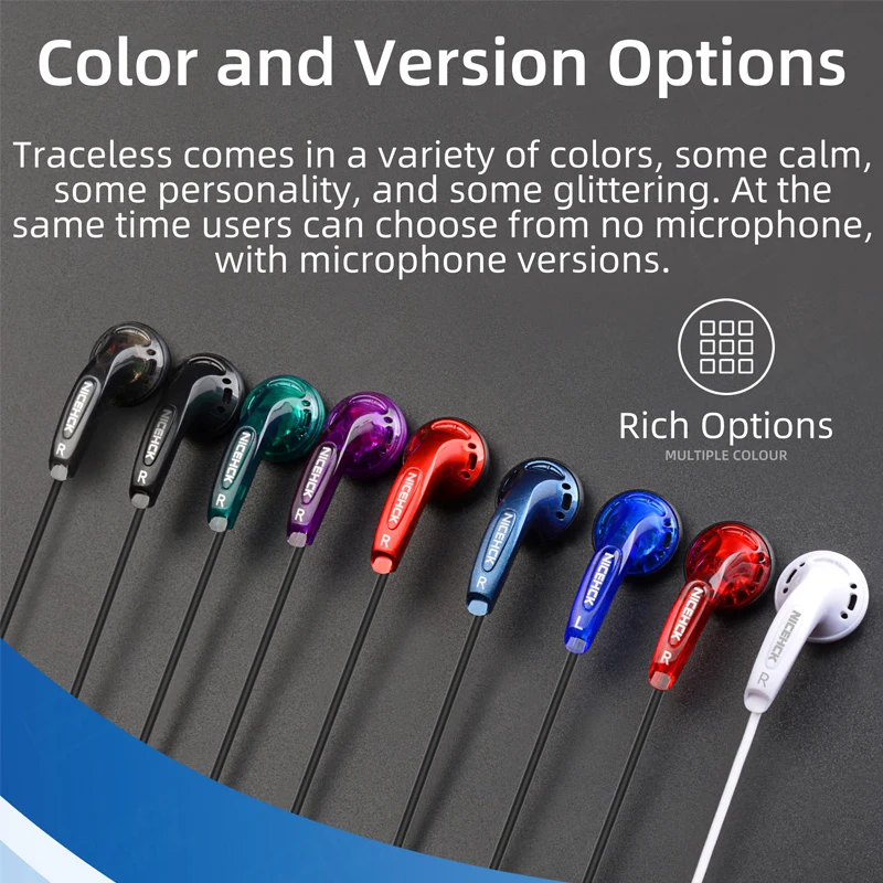 NiceHCK-auriculares HIFI sin rastro, 3,5mm, unidad de controlador dinámico de 15,4mm, auriculares de graves para DJ, auriculares con micrófono HD