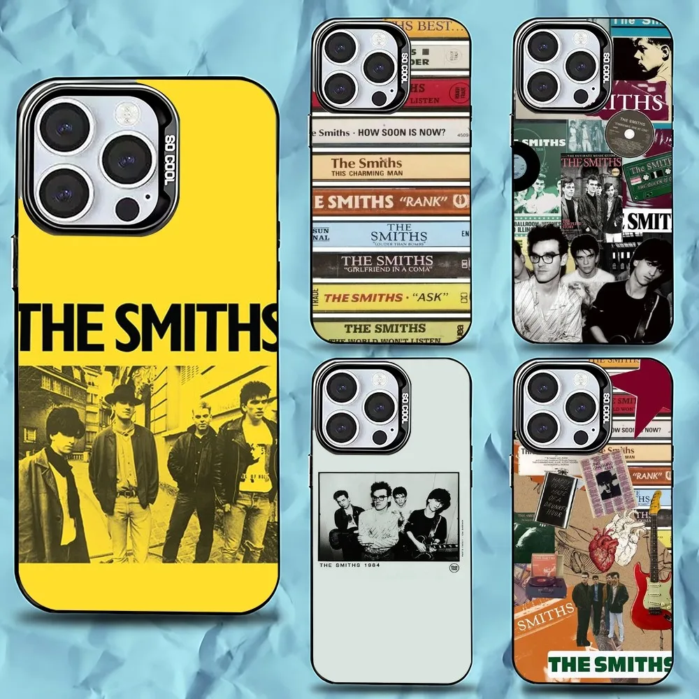 

The Smiths Band Phone Case For iPhone 16,15,14,13,12,11,Pro,Max,Plus,Mini,XS,SE Anti Fall Black Matte Hard Bumper