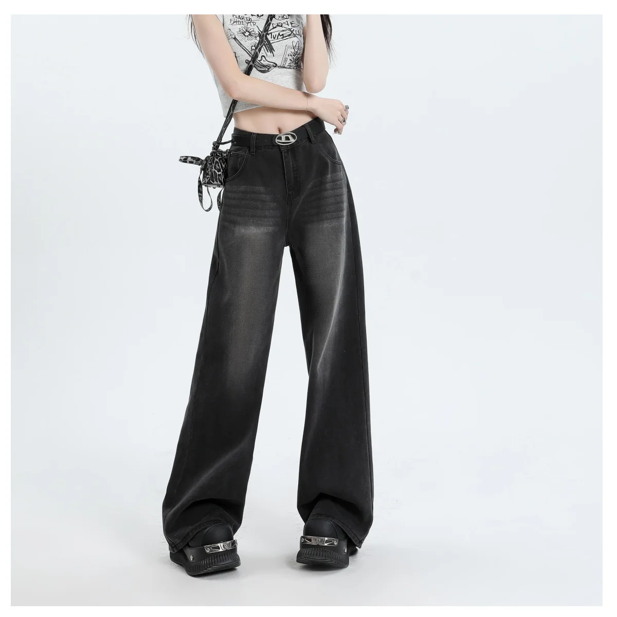 

Y2K Normcore мешковатые черные джинсовые брюки, винтажные повседневные минималистичные прямые брюки, базовые уличные женские джинсы в стиле ретро