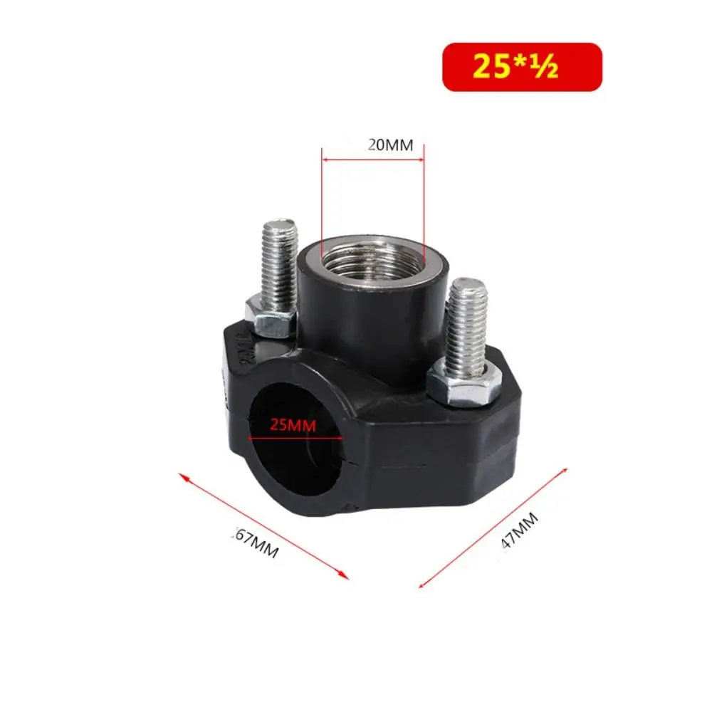 Professional Female Thread PE Water Pipe Connector Leak-Proof Durable Pipe Clamp Repairing Water Splitter Garden