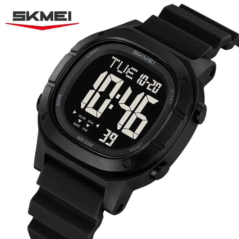SKMEI 2483 Hombre Back Light Digital Countdown Stopwatch Sport Watches For Men Mens 5Bar Waterproof Week Clock Wristwatch Date
