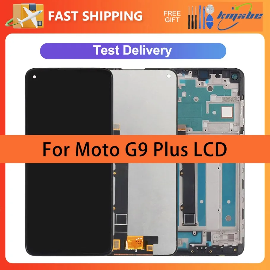 

6.81" IPS LCD For Motorola Moto G9 Plus Display Touch Screen Digitizer Assembly With Frame For Moto XT2087-1 XT2087-2 LCD