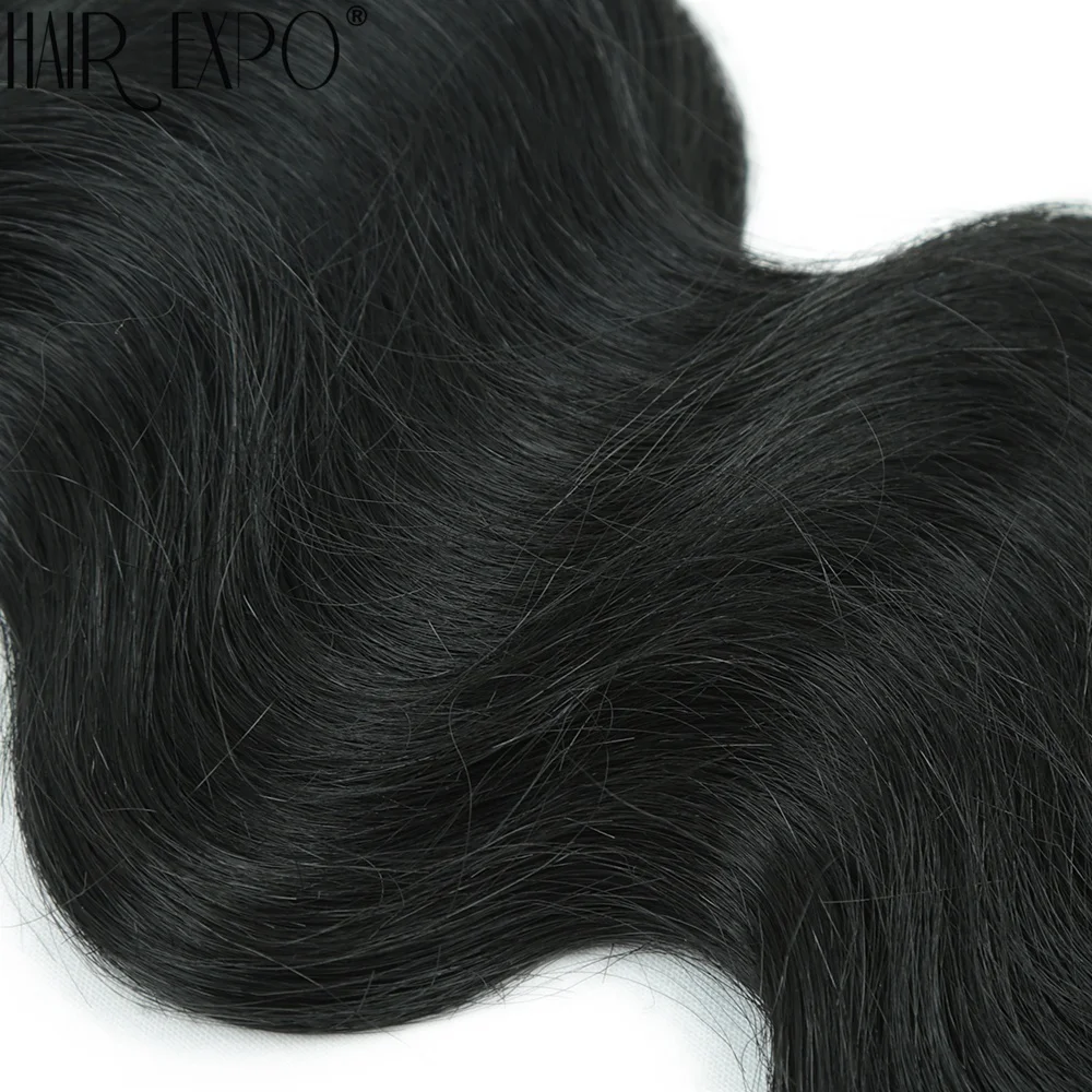 Body Wave Haarbündel 24 Zoll Piano Blonde Natürliche Synthetische Haarverlängerungen Ombre Dicker Pferdeschwanz Lockiges Haar zum Weben für Frauen – Detail 9