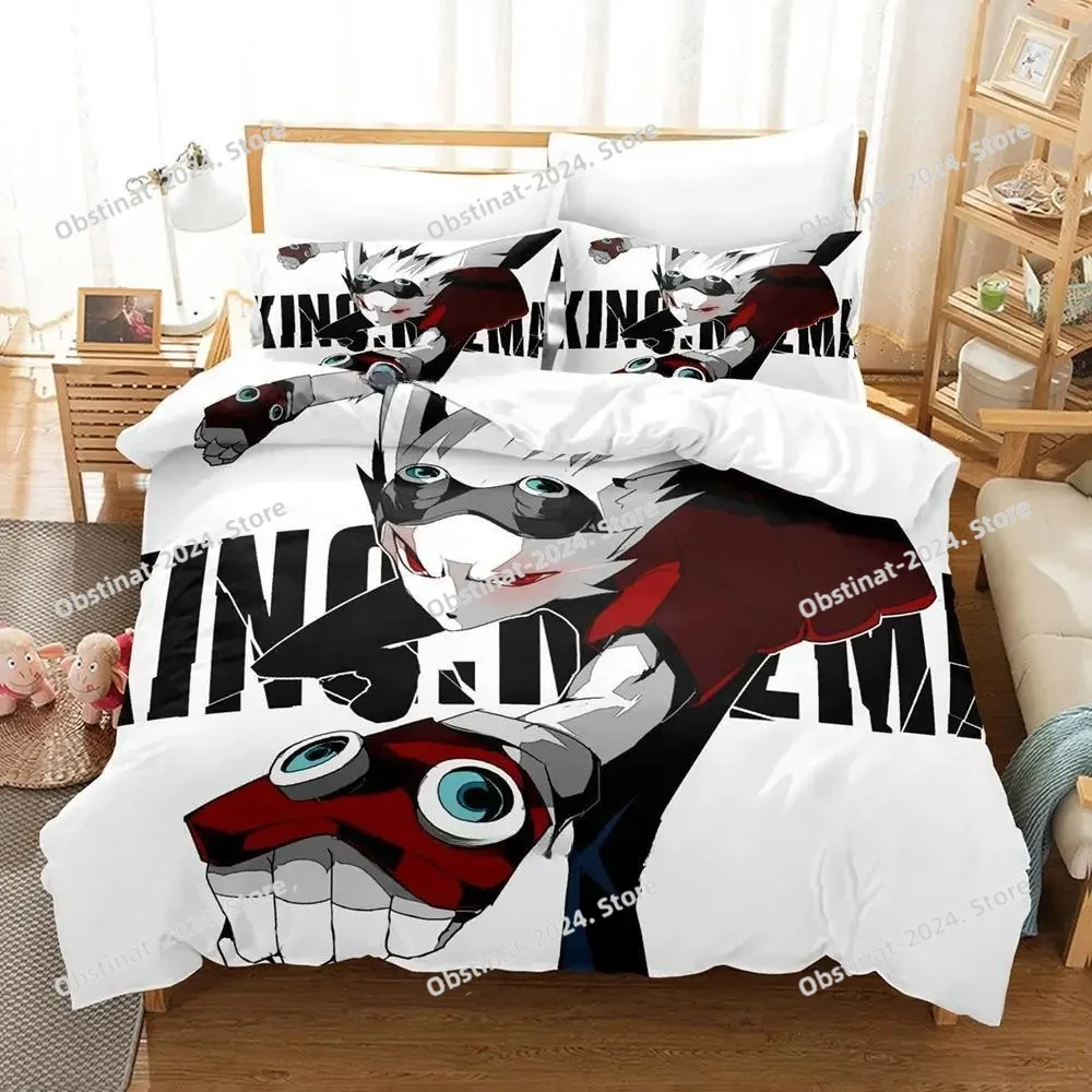 

Fashion 3d Print Summer Wars King Kazma Bedding Set Cartoon Anime three-piece Set Adult Kid Bedroom Duvetcover Sets Home Textile