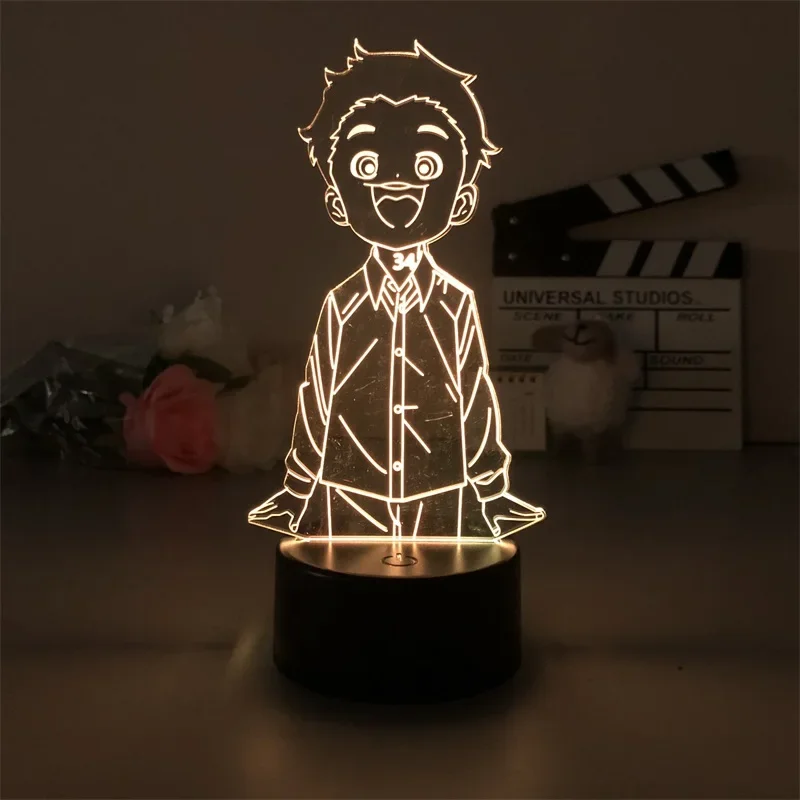 The Promised Neverland Emma Night Lamp, Despertador, Base de Luz, Anime japonês, Manga, Interior, Colorido, Adorável Presente, Dropship