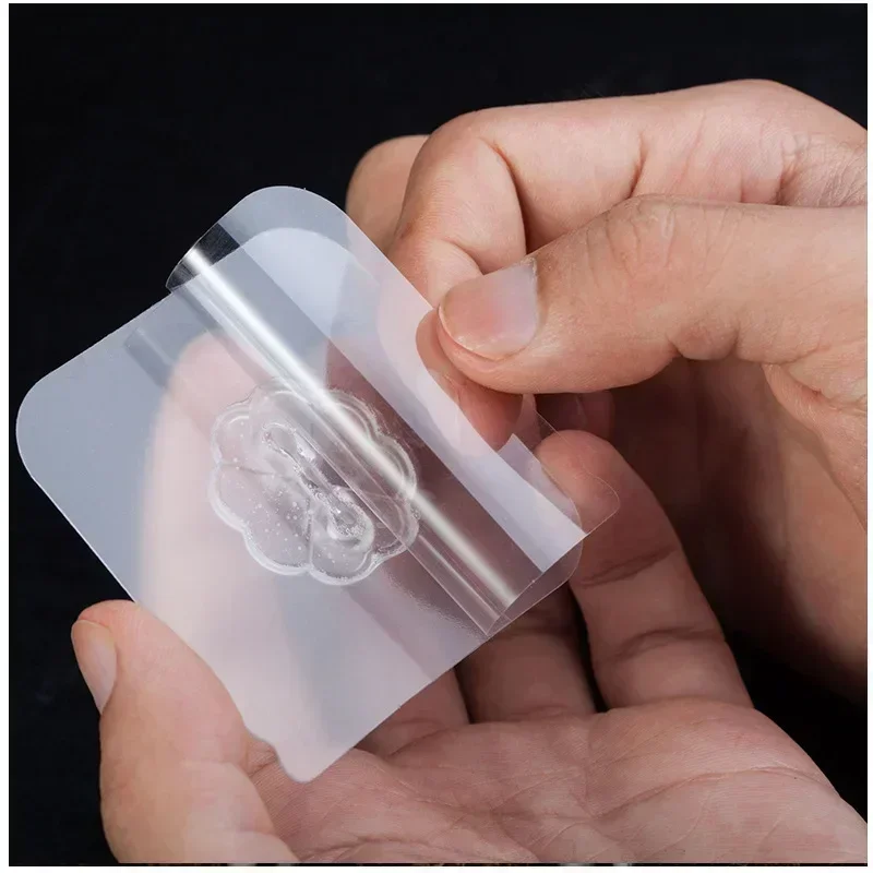 Selbstklebende Wandhaken, robust, transparent, nahtlos, für Schlüssel, Badezimmer, Dusche, Außenbereich, Küche, Tür, Zuhause – Detail 2