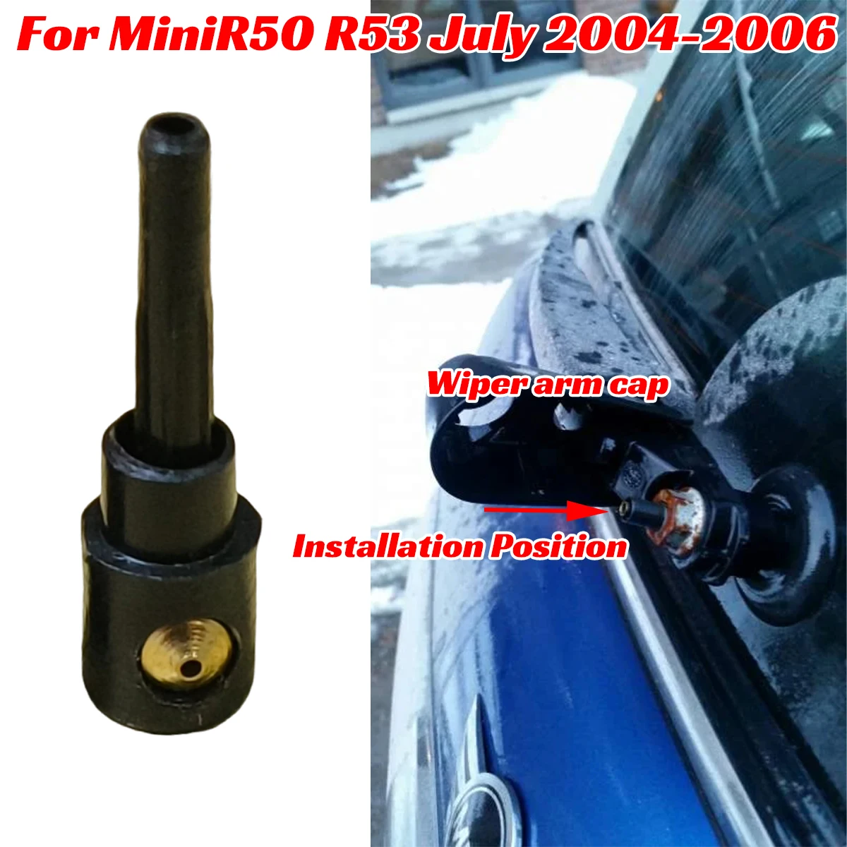 

Rear Windscreen Wiper arm Washer Jet Nozzle Window Spray 3B9955985A for Mini R50 R53 2004-2005 2006 BMW 1 Series E87 Replacement