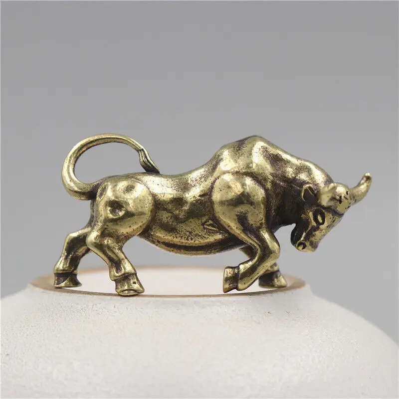 

Tabletop Figurine Brass Ox Animal Statue Sculpture Home Decor Gift