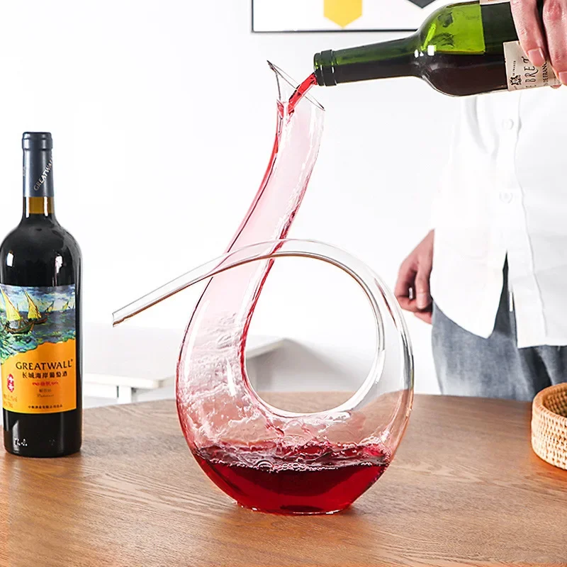 

Transparent Glass Wine Decanator,1000ml Creative Red Wine Quick Separator,Bar Accessories,Wine Bottle,Christmas Decorations Gift