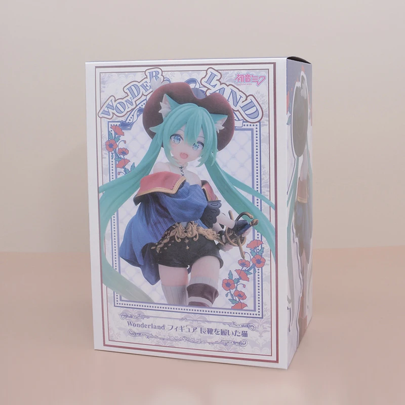 Anime Hatsune Miku Figure Fairy Tale Wonderland Hatsune Miku Puss in Boots Kawaii Action Figures Adult Collection Model Toy Gift