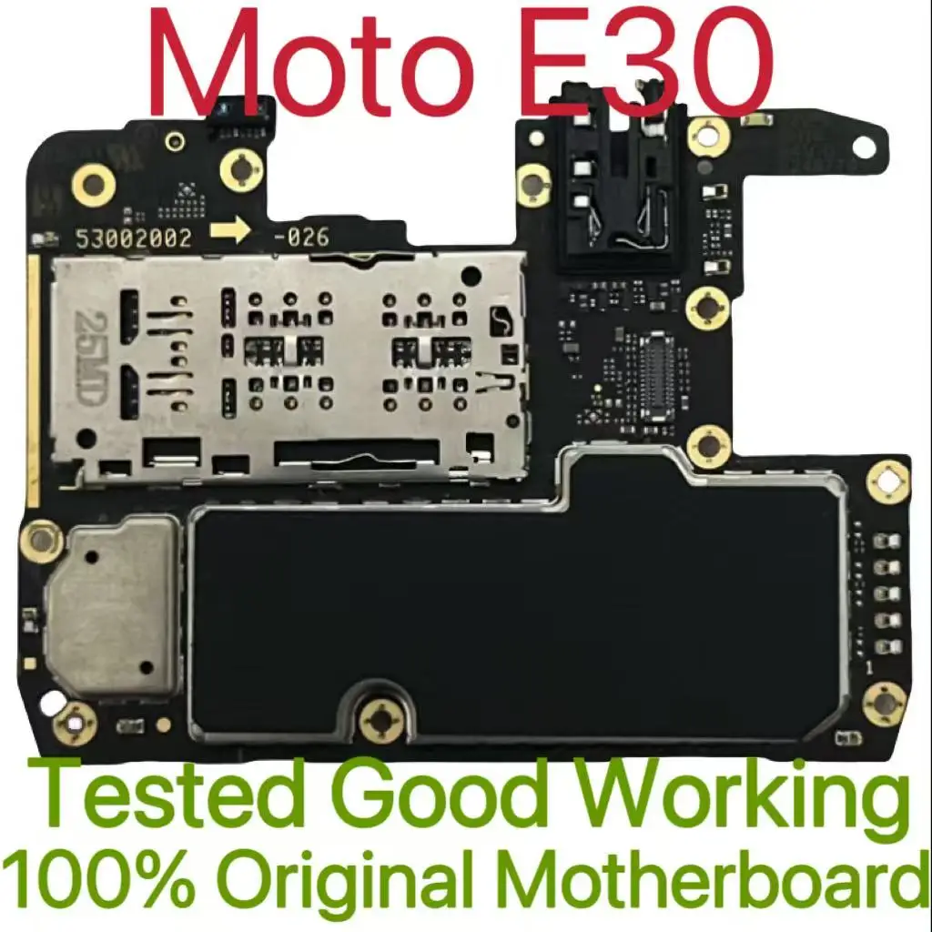 Global Version Original Unlocked Motherboard for Moto E30 Tested Circuit Plate Main Logic Board for Moto E30