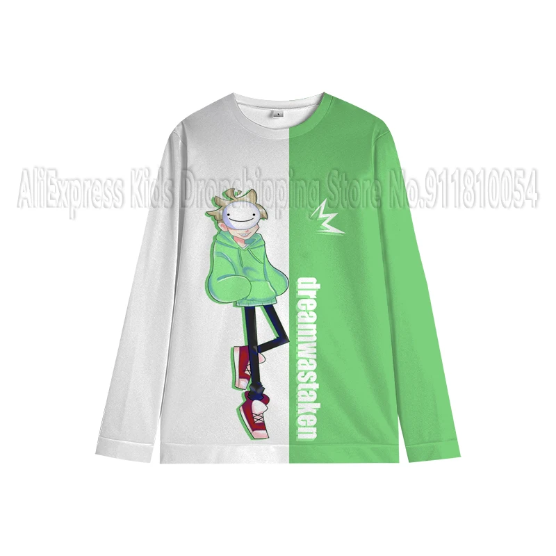 Dream Merch Hoodie Crew Neck Dream Smp Sweatshirts Kids Boys Girls Harajuku Hoody Streetwear Casual Fashion Oversized Clothes