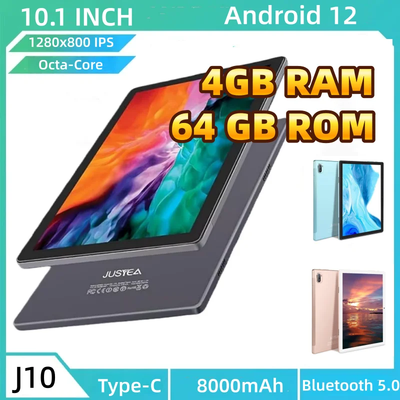 T10 4GB RAM 64GB ROM Type-C 10.1 Inch Android 12 Tablet PC UNISOC T310 Octa-Core 1280 x 800 Pixels 8000mAh