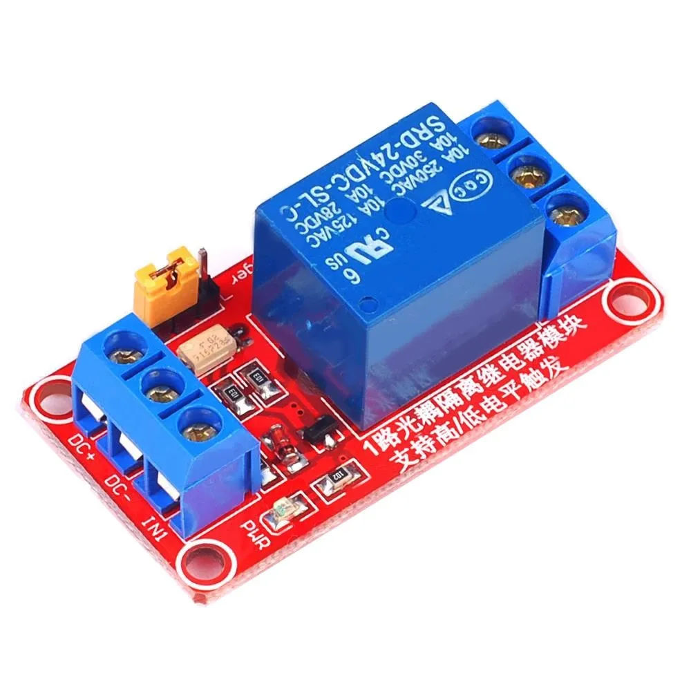 5pcs 1 Channel Relay Module Optocoupler Isolation High Low Level Trigger 5V 12V 24V for Arduino Home Automation