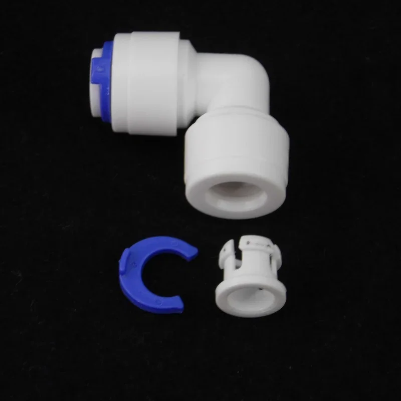 

Fit 1/4" 6.35mm OD Tube 90 Degree Elbow POM Quick Fitting Connector For Aquarium RO Water Filter Reverse Osmosis System