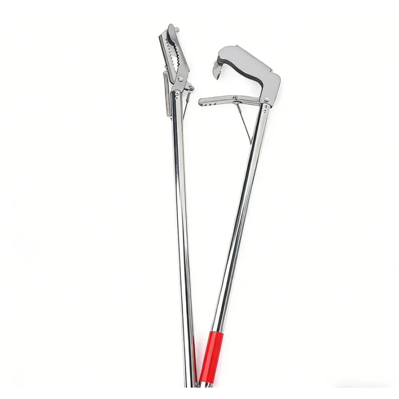1.2m Foldable Snake Tongs Stick Easy Reach Pick up Tool - Portable Garbage Clip for Comfortable Cleaning