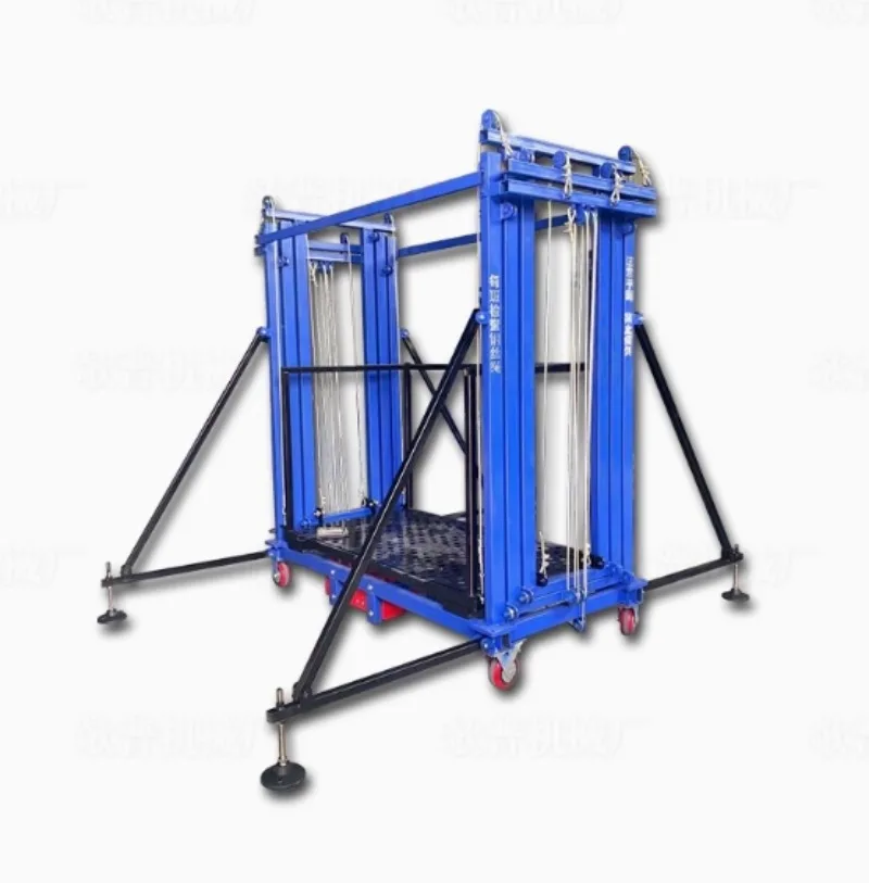 For 0.5 Ton 6 Meters Mobile Telescopic Frame Electric Lifting Ladder Scaffolding Platform for Construction