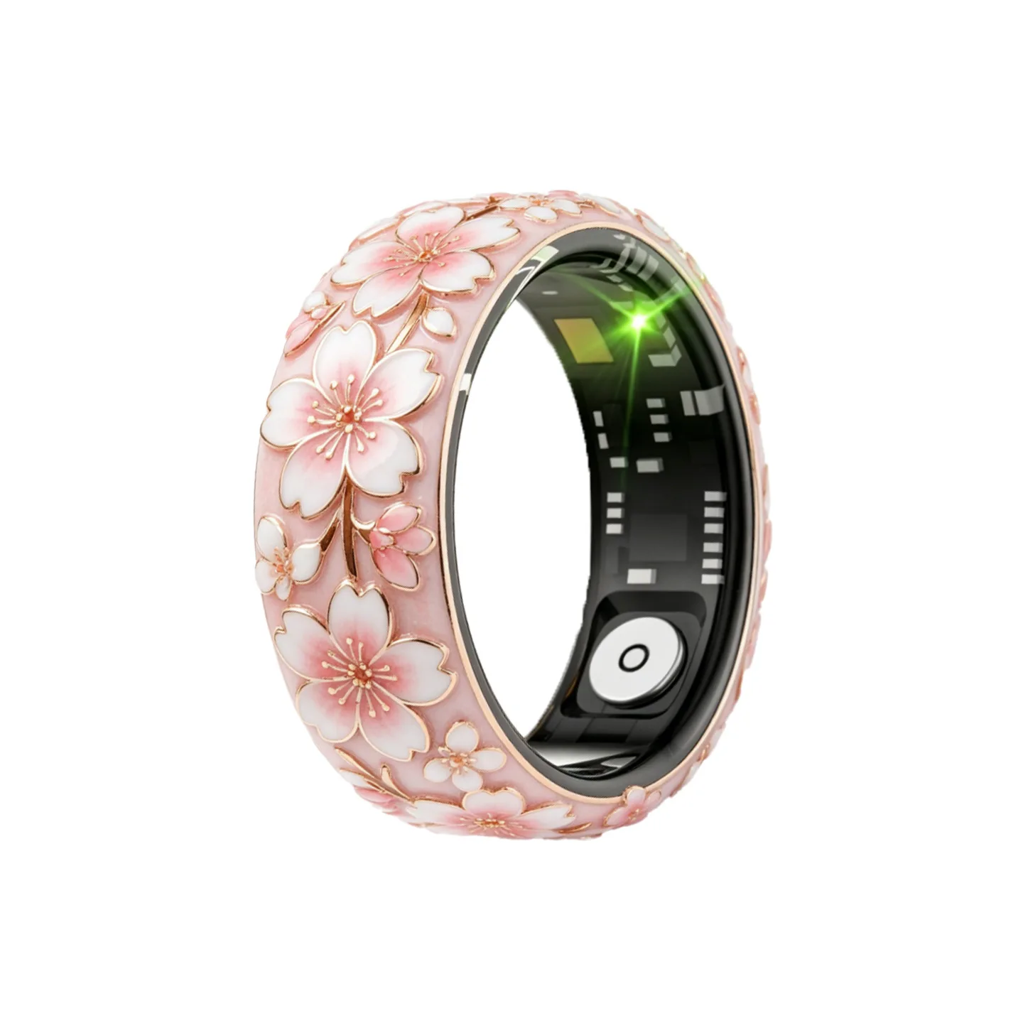 Black technology smart ring heart rate blood oxygen sleep health monitoring exercise  counting waterproof enamel colorful ring