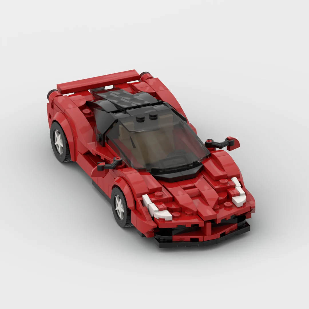 

MOC Ferraried Rafa racing sports car Vehicle Speed Champion Racer Building Blocks Brick Creative Garage Toys for Boys Gifts