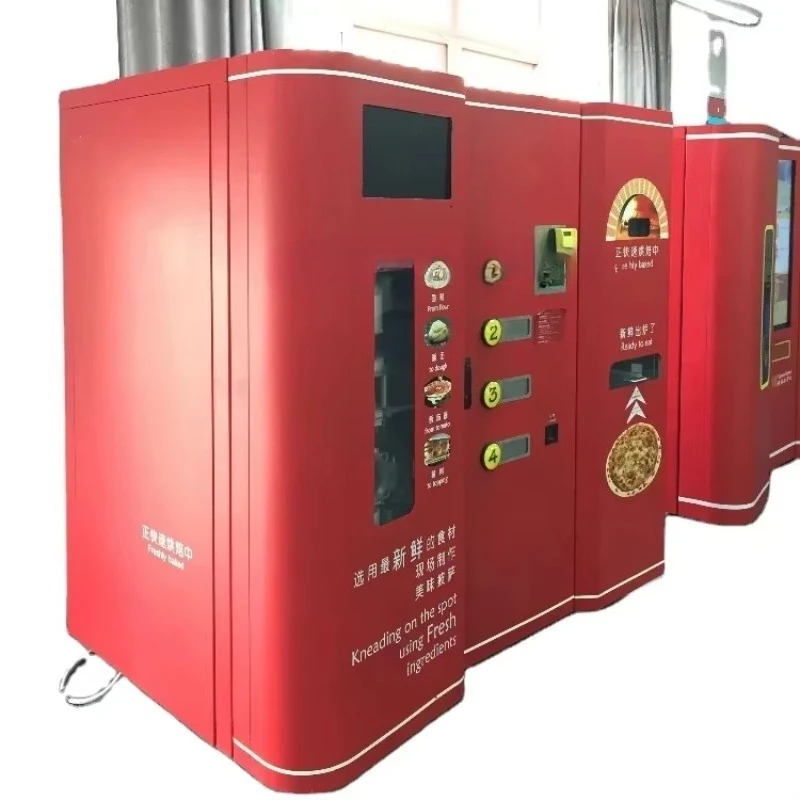 Customized Credit Card Operated Pizza Making/selling Vending Machine With Heating Sysyem