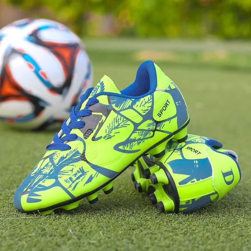 New Football Shoes Kids Outdoor Sports Long Nails Broken Nails Artificial Grass Youth Soccer Boot Non-slip Sneaker