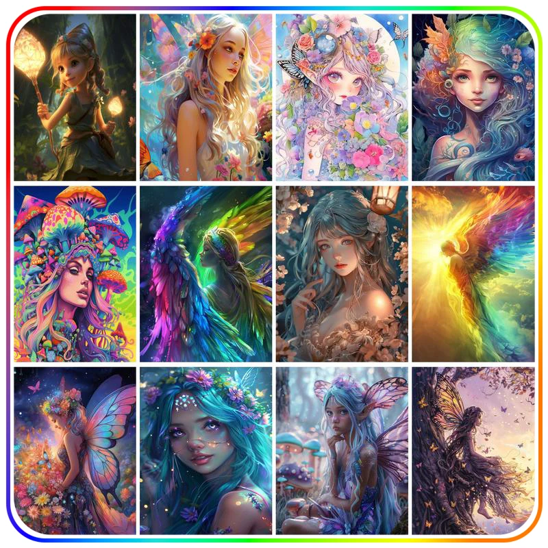 

SDOYUNO-5D Diamond Painting Angel Girl Crystal Cross Stitch Kits Diamond Art Accessories Rhinestones Embroidery Set Arts Picture