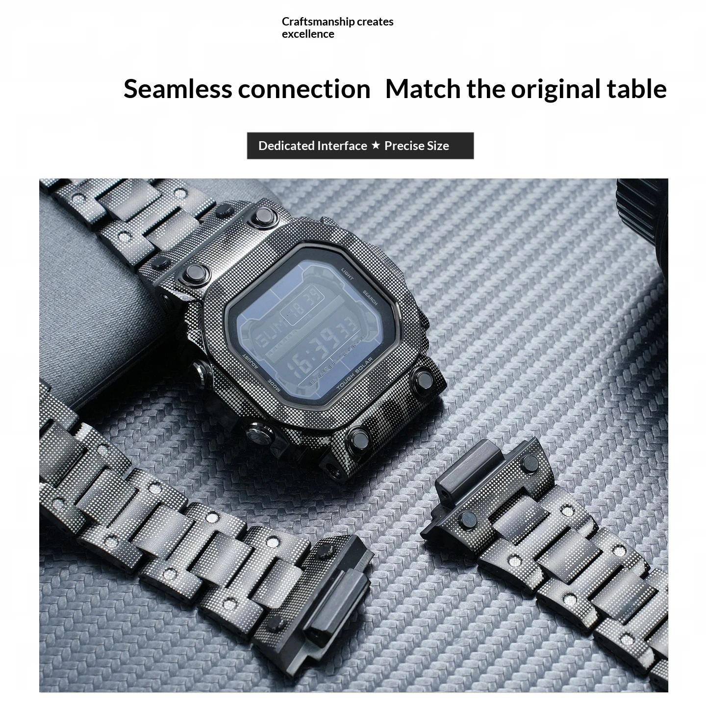 GX56 Hot Selling Set For Casio G-SHOCK GX-56BB GXW-56 Series Modified High Quality Stainless Steel Strap Case Camouflage Set