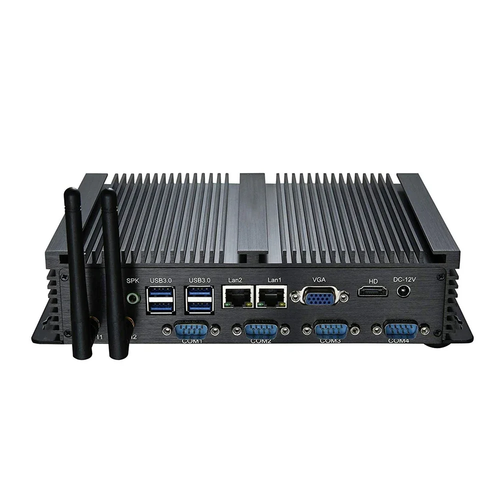 Industrial Fanless Mini PC InteI i5 3317U 1037U Win-dows XP/7/10 2*Lans 4*RS232 Desktop Mini Computer 300M Wifi HDMl+VGA