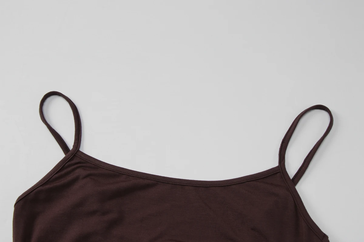 Hugcitar Damen-Kleid, elegant, einfarbig, sexy Midikleid, ärmellos, rückenfrei, Sommerkleidung, Geburtstagsfeier, Urlaub – Detail 5