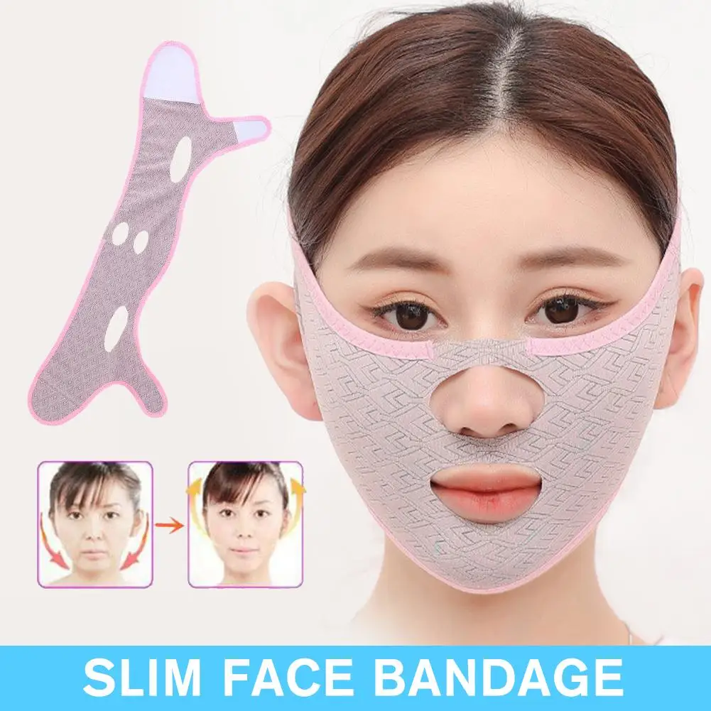 V Shape Slimming Face Mask, Facial Line Lift, Wrinkle Lift Care, Ferramentas de cuidado facial, removedor de bochechas, Skin Bandage, Double Up, C5H6