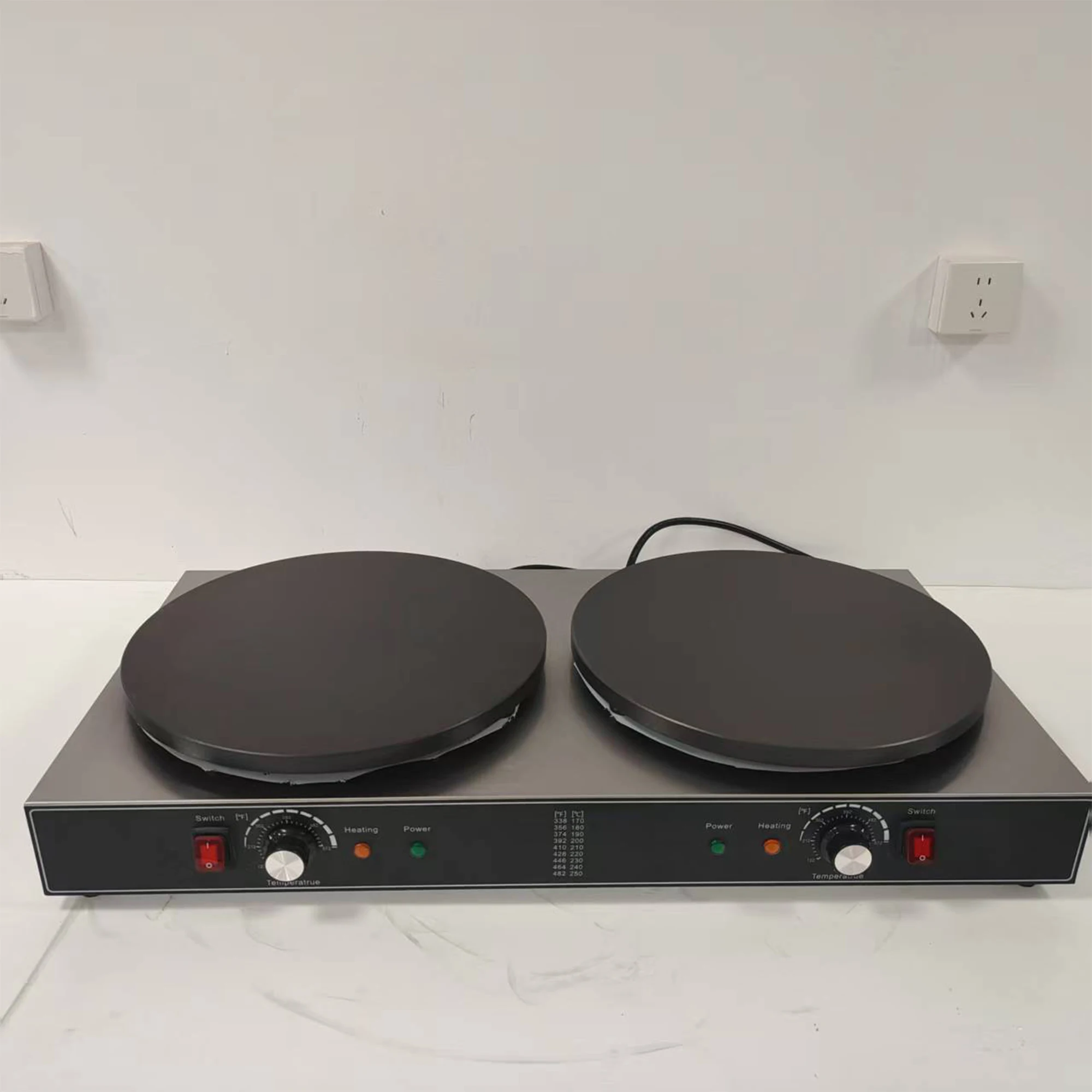 220V Restaurant Table Top Automatic Stainless Crepe Maker Chapati Tortilla Mini Double Sided Crepe Maker