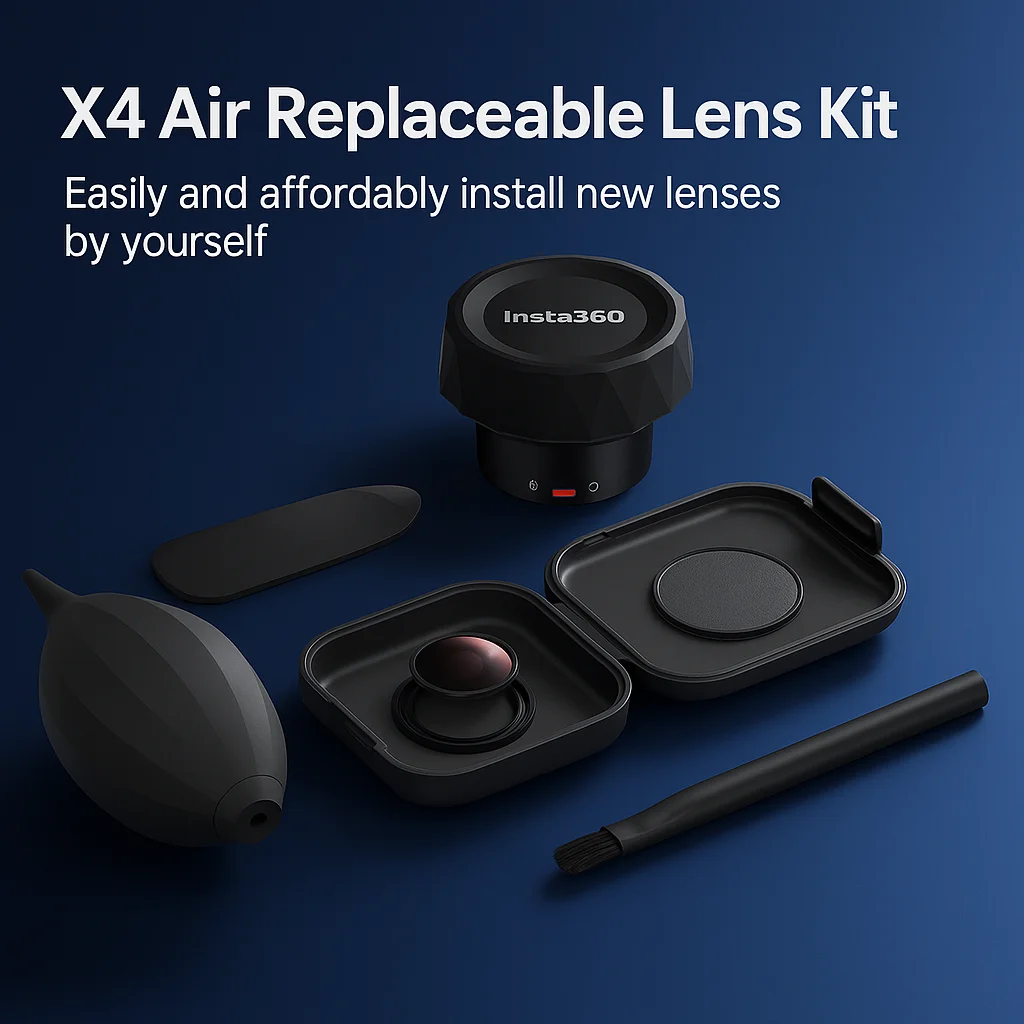 insta360-x4-エア光学レンズ交換セット-公式レンズキット-簡単セルフインストール修理-事故による損傷を補修-撮影を継続