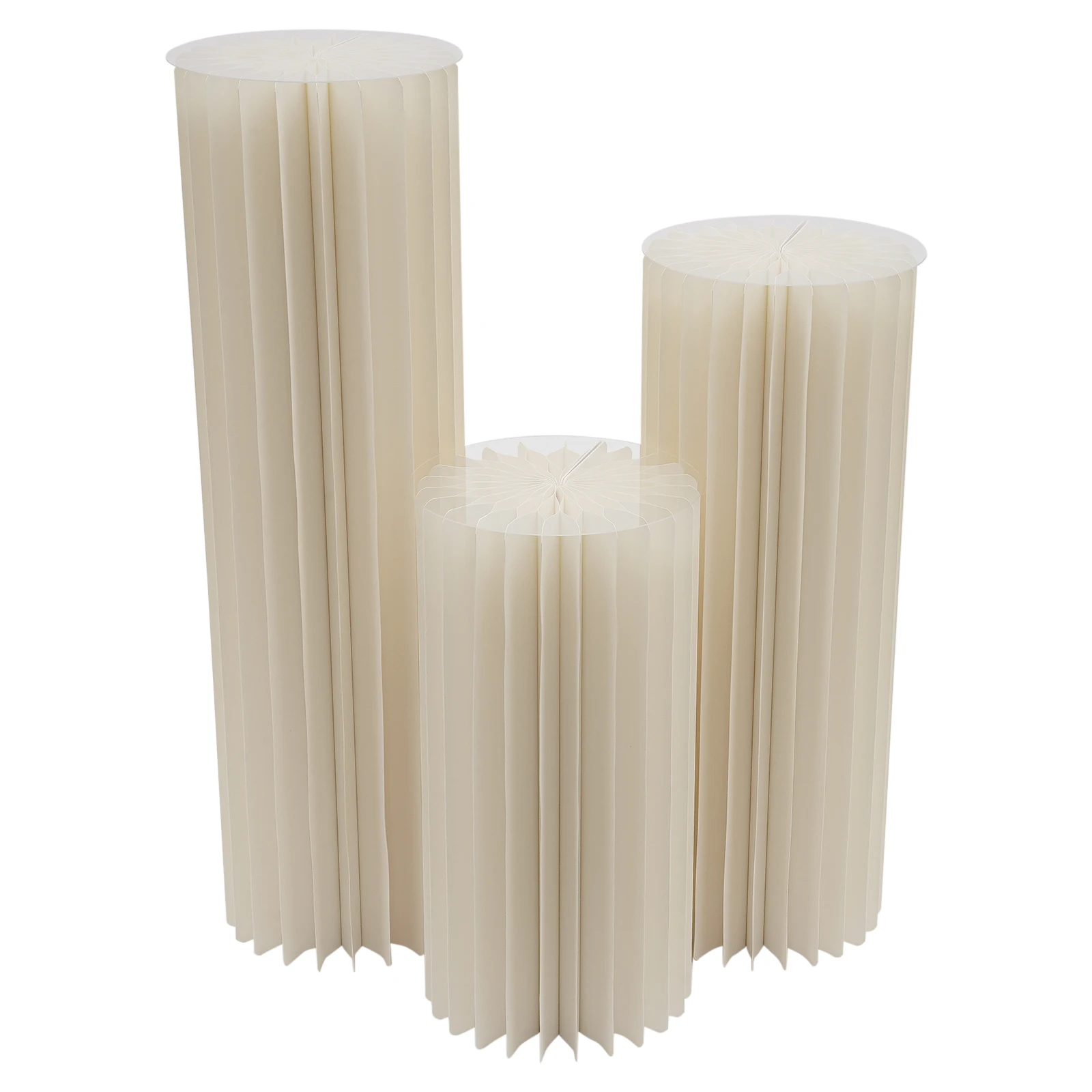 3/4 Pcs Cylinder Foldable Wedding Flower Stand Cardboard Centerpiece Display Party Rack Decoration Dessert Table Columns Stand