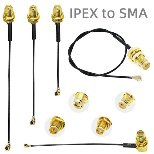 2/4/8 Uds RP SMA Cable Pigtail 1,13 Cable conector hembra SMA a Cable UFL/U.FL para extensión de antena WiFi