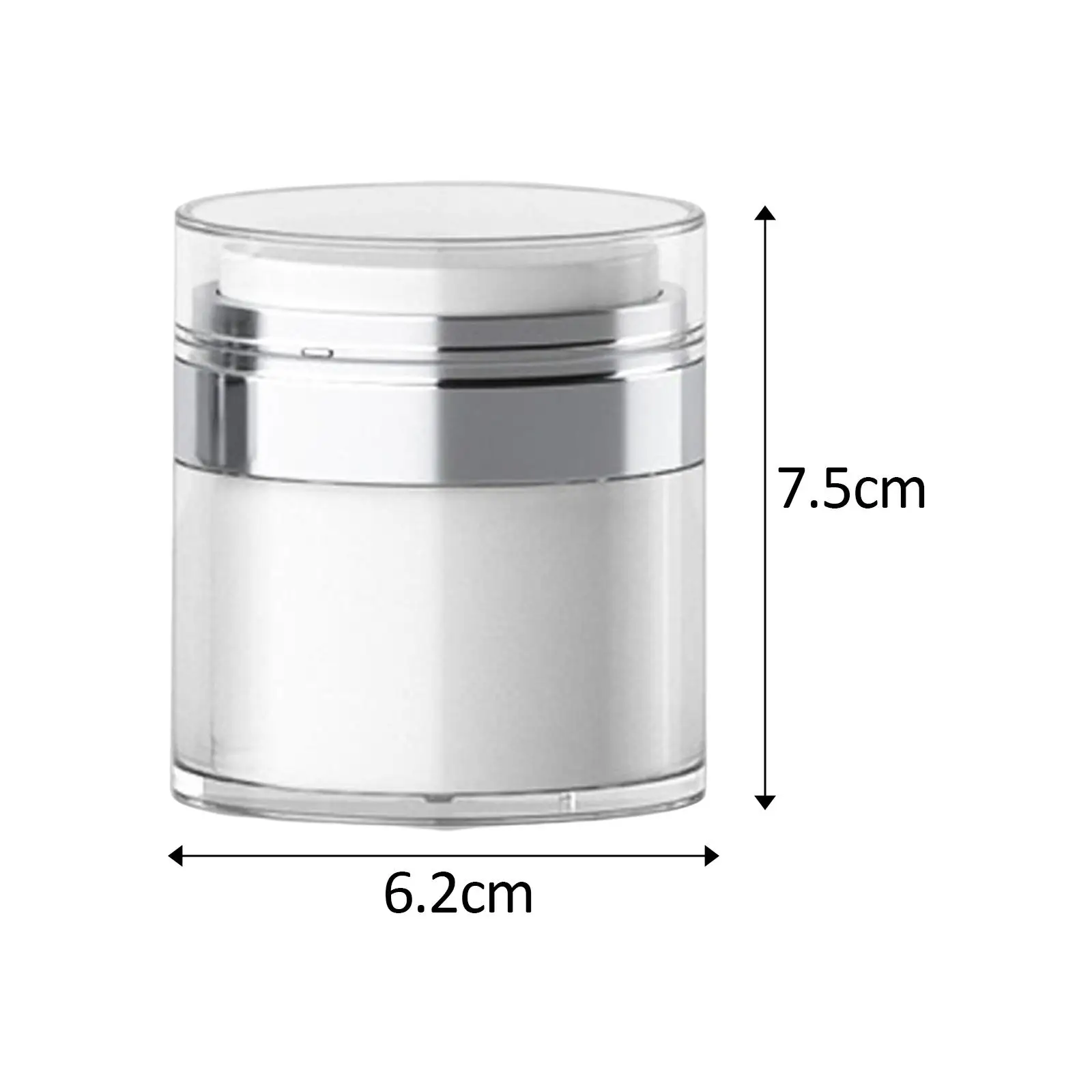 Airless Pump Jars Makeup Cosmetic Jar Containers for Foundation Oil Lotion