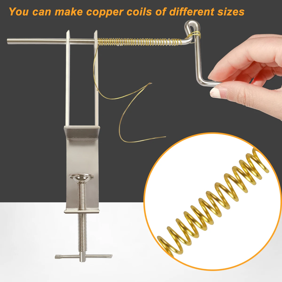 6Pcs Deluxe Wire Coiling Jig Set, Jewelry Making Tool Kit with Mandrels, Coil Winder Gizmo for DIY Jewelry Crafts