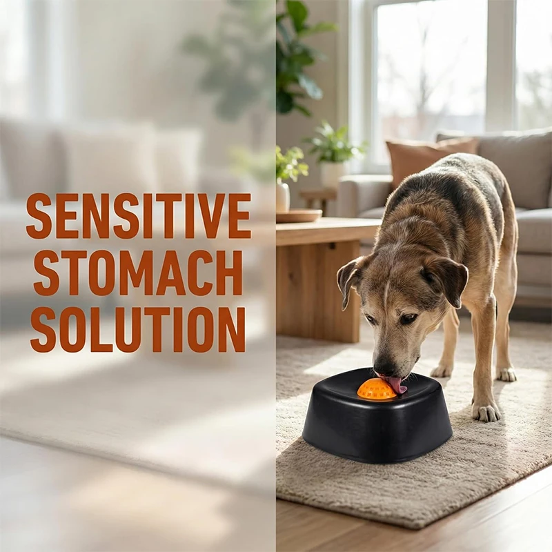 

Pet Slow Food Bowl Dog Toy Anti-swallowing Cats Dogs Water Bowl Healthy Eating Design Pet Supply Bone Soup & Yogurt Licking Bowl