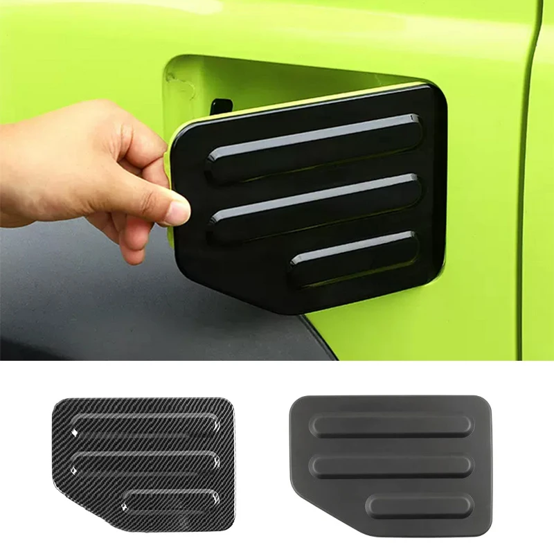 Carbon Fiber Fuel Tank Cap Cover Protector for Suzuki Jimny JB64 JB74 2018 2022 Accessories Car Styling Exterior Decoration