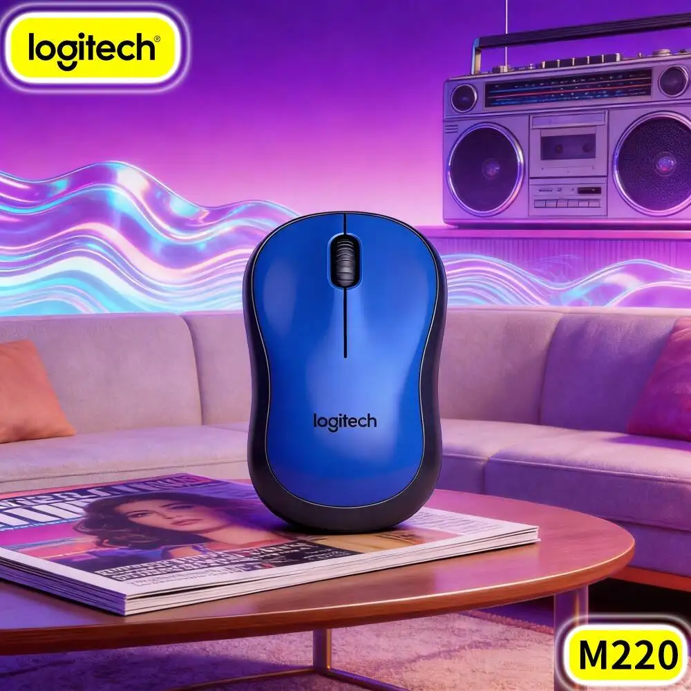 Logitech M220 Noiseless Mouse Energy‑Saving Circuit Ambidextrous For Daily Office Notebook Desktop Laptop Mac Windows PC